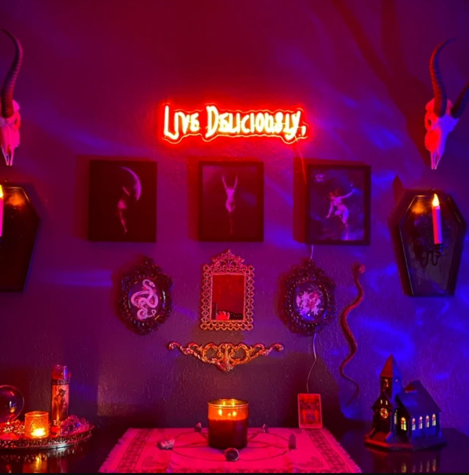 Live Deliciously Neon Sign