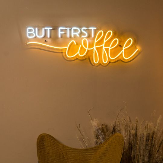 But first coffee neon sign