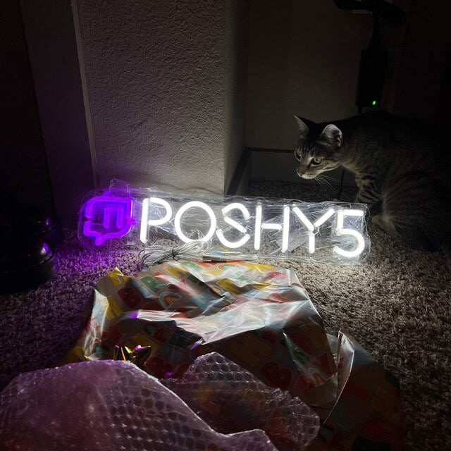 Twitch username neon sign