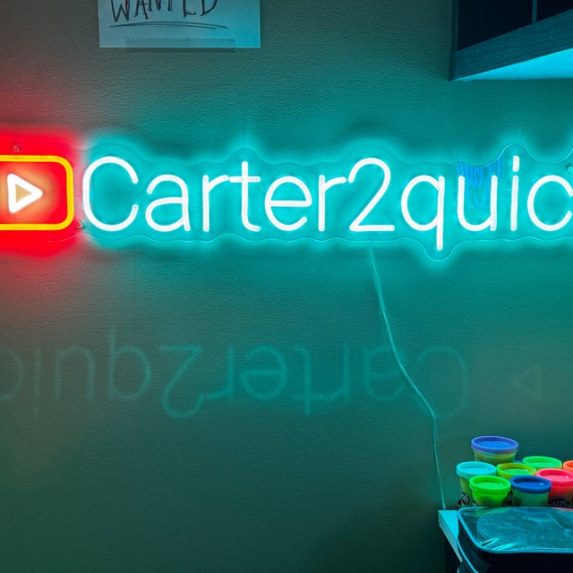 YouTuber Name Neon Sign