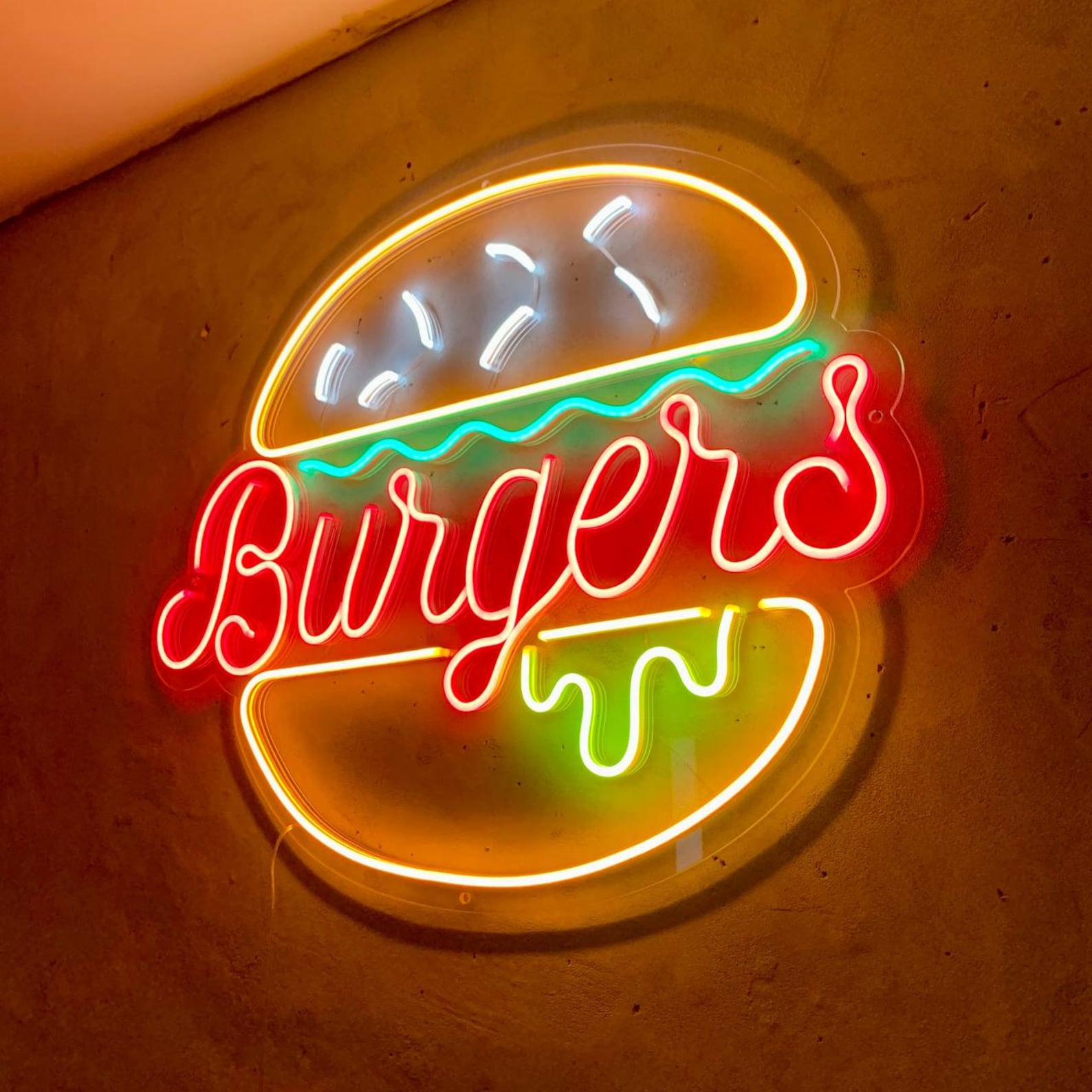 Burger Neon Sign