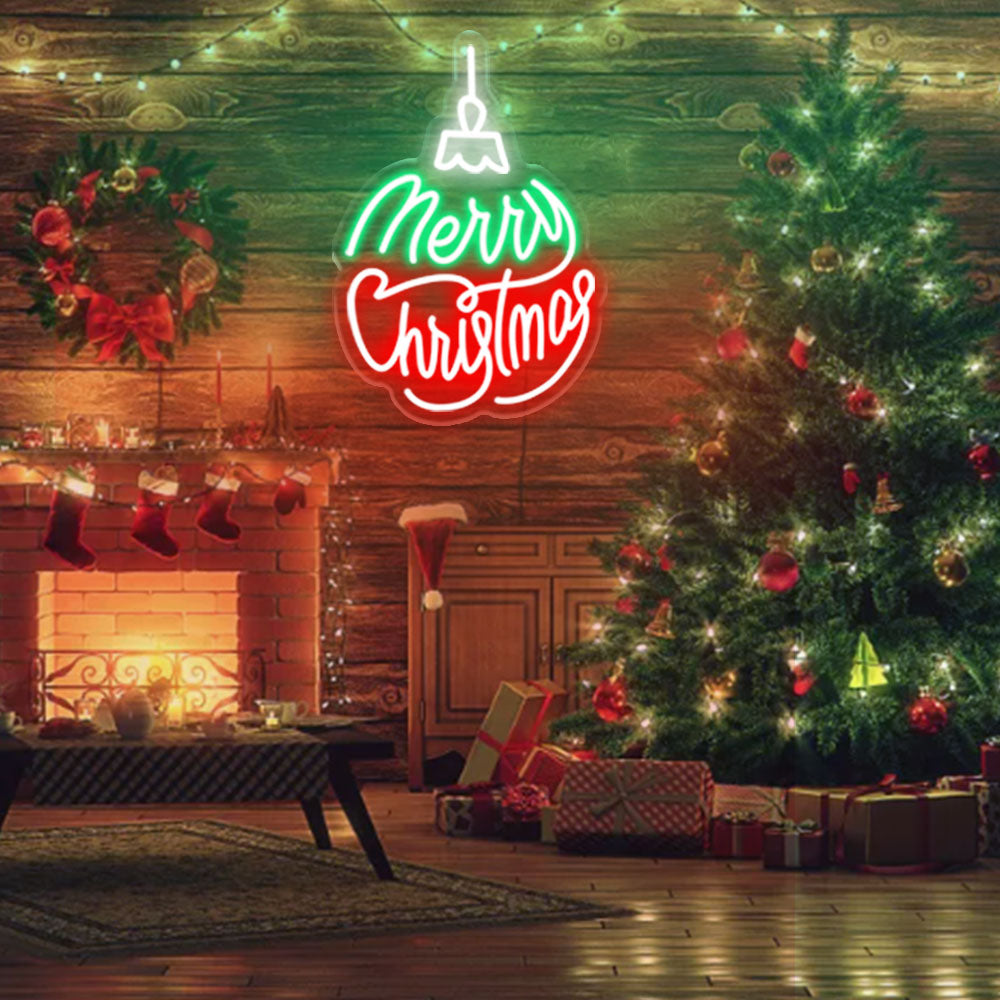 Merry christmas pendant neon sign