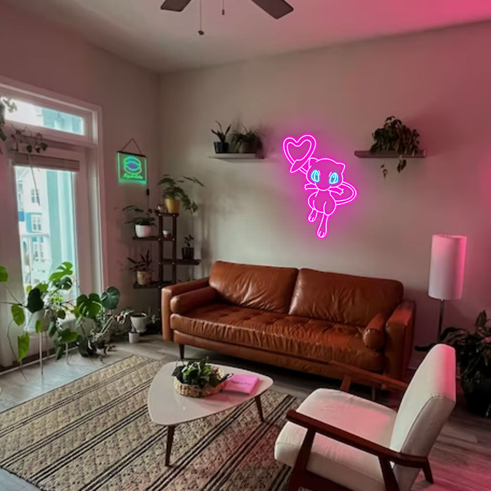 Pokémon Mew neon sign