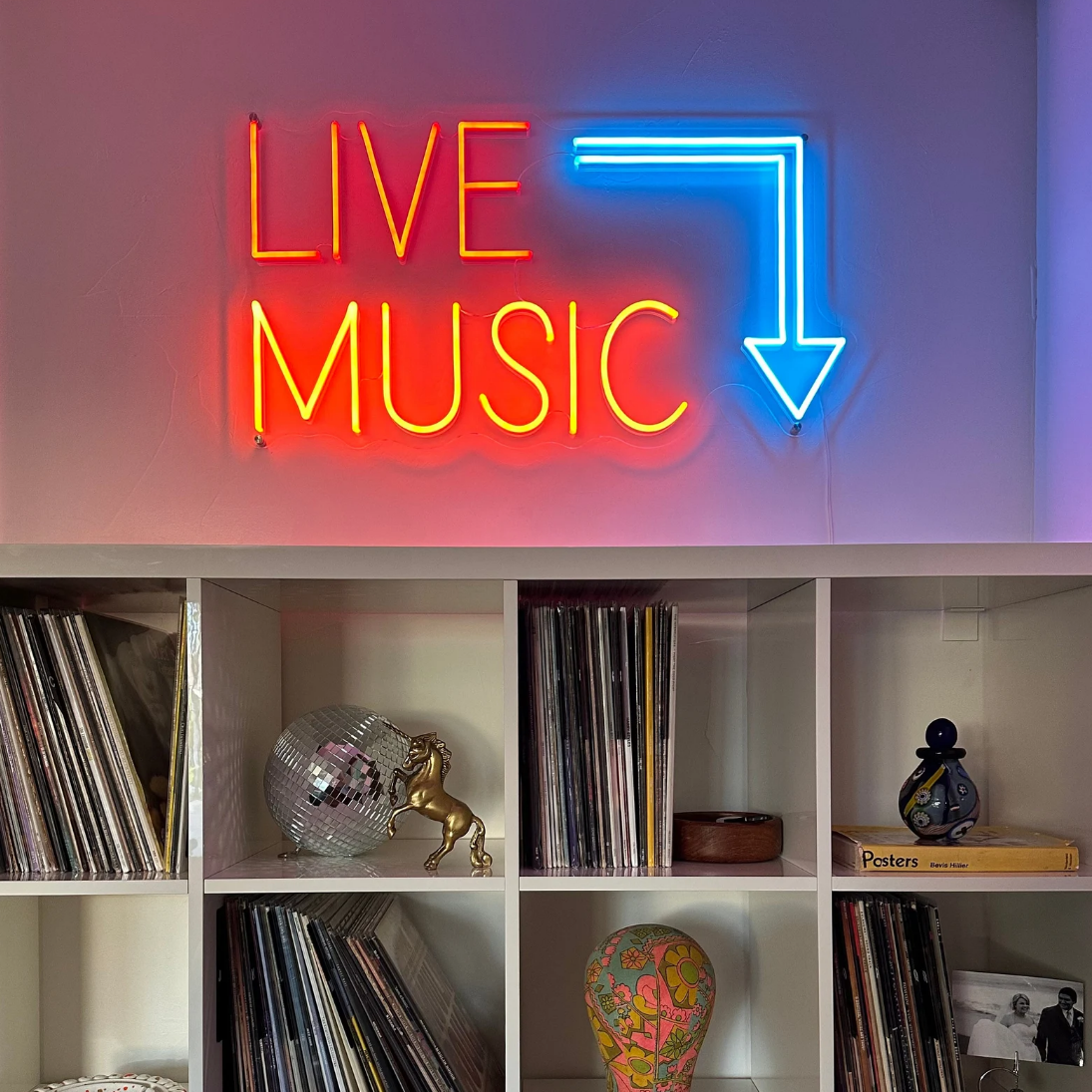 Live music decoration neon sign