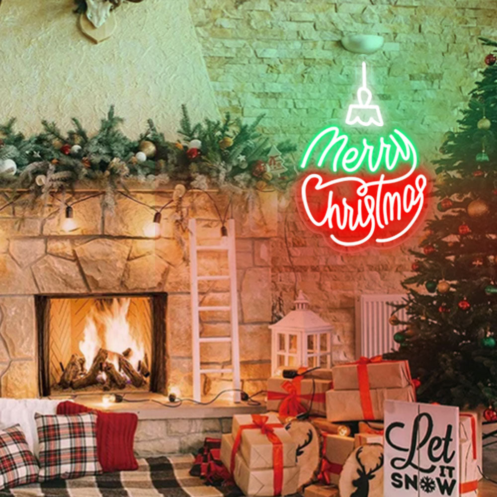 Merry christmas pendant neon sign