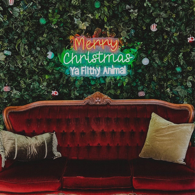 Merry Christmas Ya Filthy Animal Neon Sign