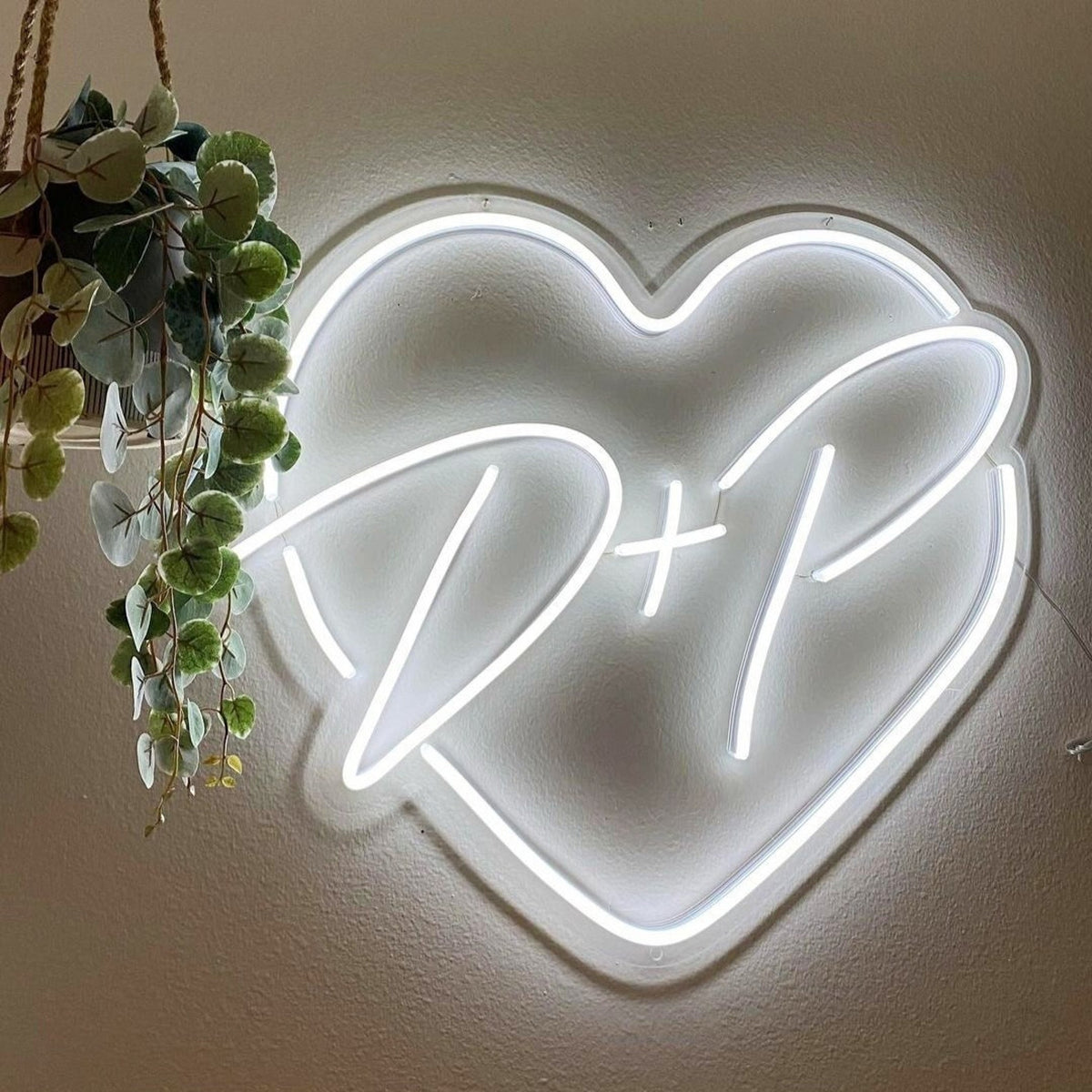 Custom Initials Heart Neon Sign