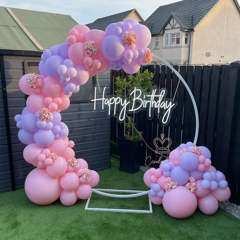 Happy birthday neon sign