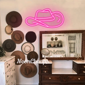 Cowgirl Hat LED Neon Sign