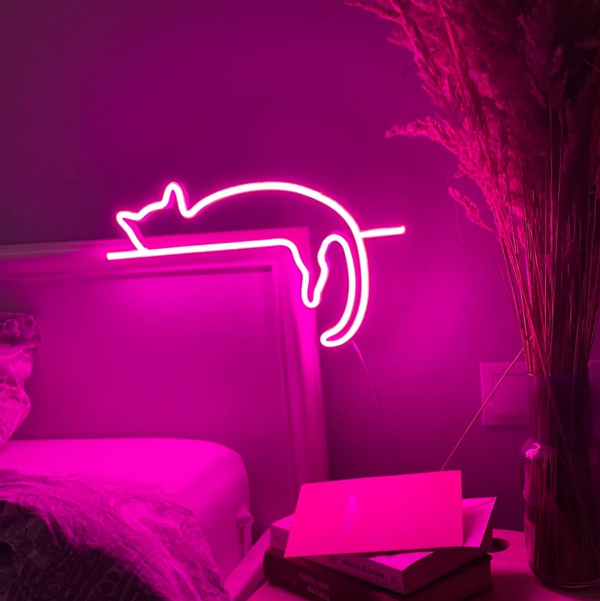 Lazy Cat LED Neon Sign