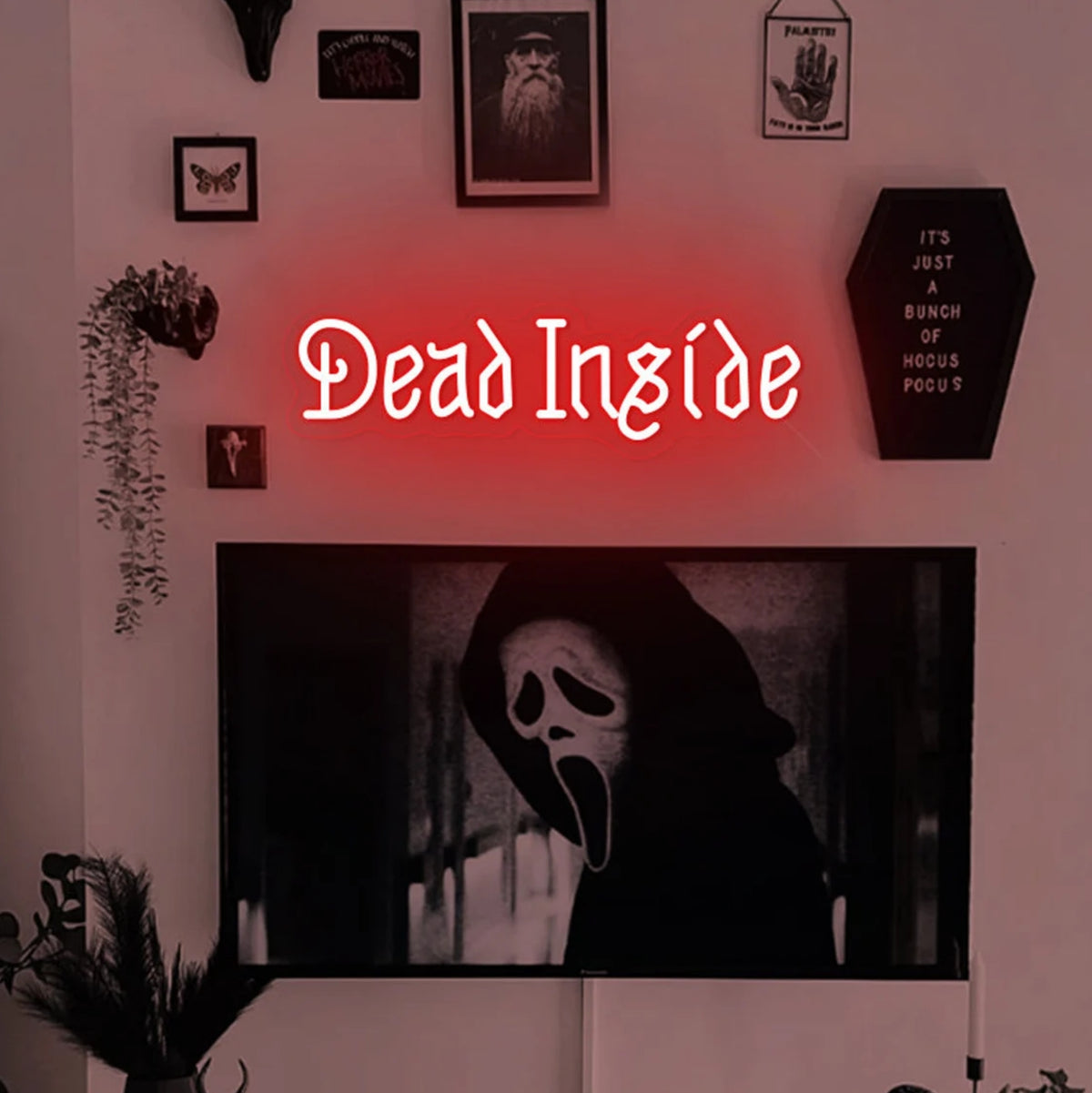 Dead inside Gothic Neon Sign