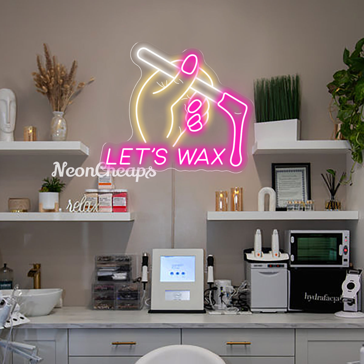 Let's Wax Neon sign