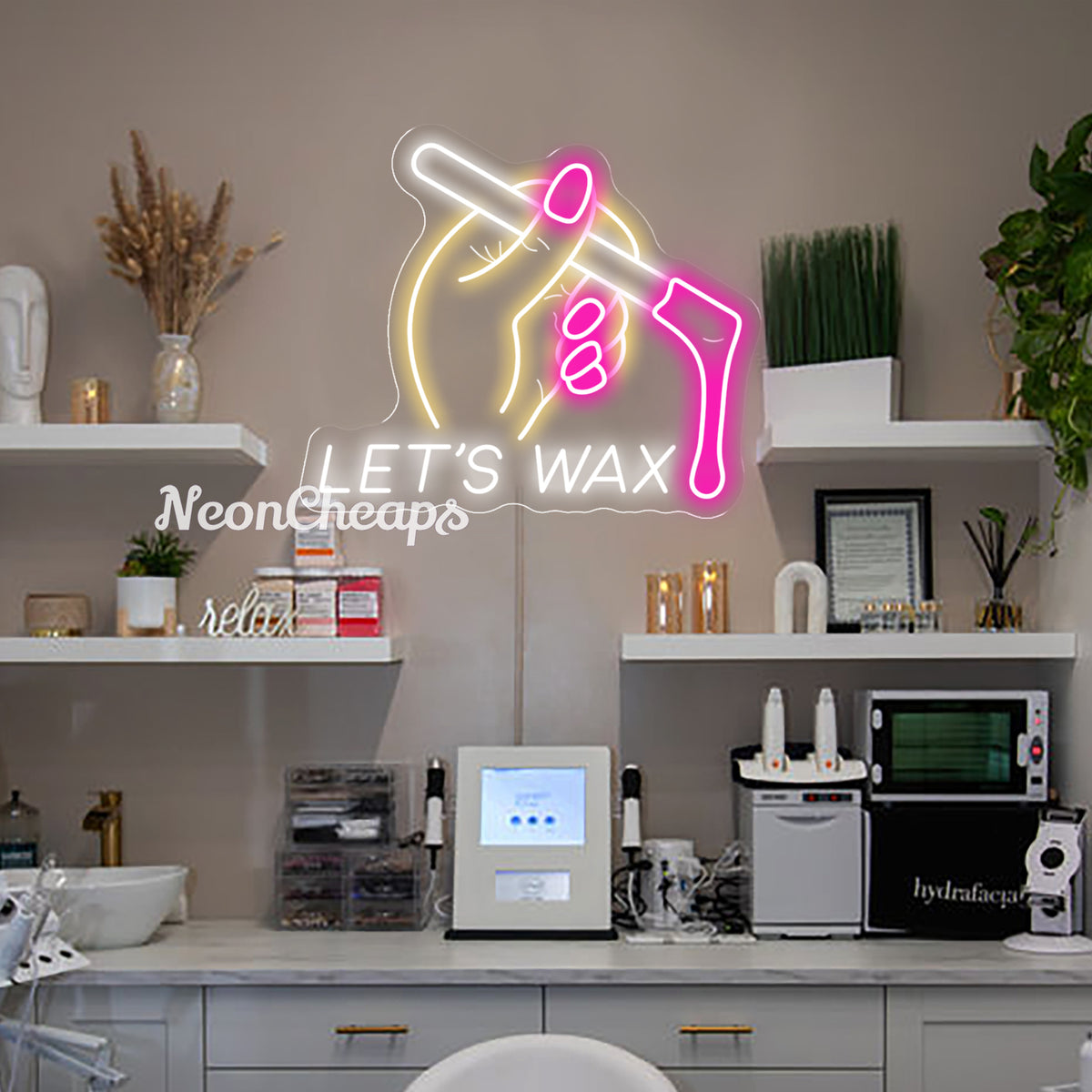 Let's Wax Neon sign