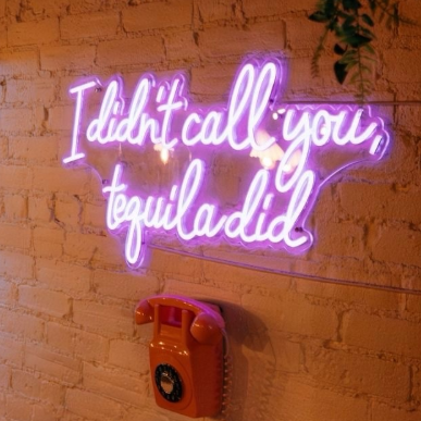 I Didn't Call You,Tequila Did Neon Sign
