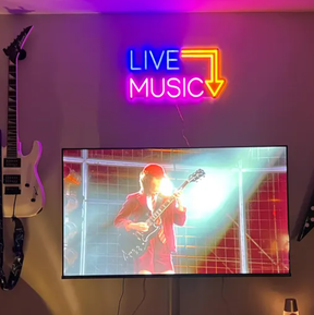 Live music neon sign