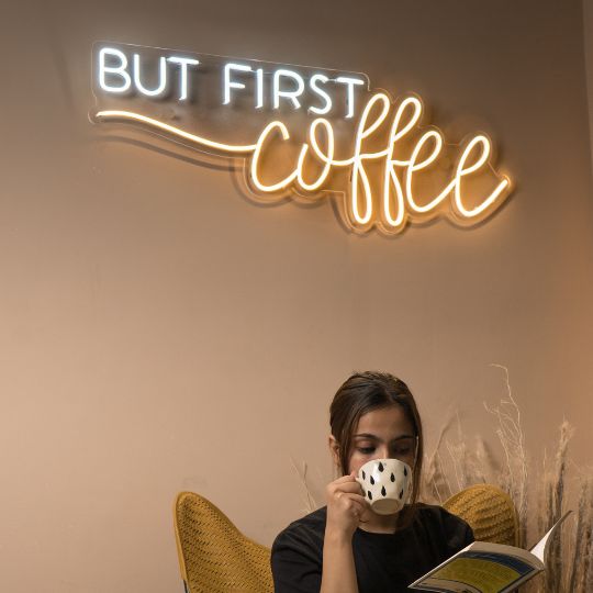 But first coffee neon sign