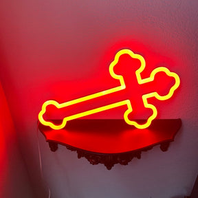 Cross neon sign