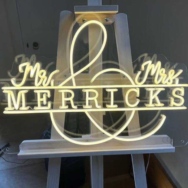 Mr and Mrs Name Neon Sign