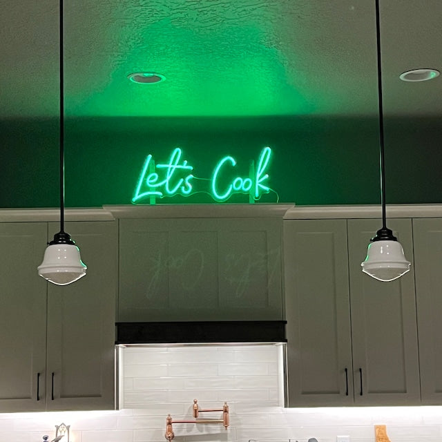 Let's cook neon sign