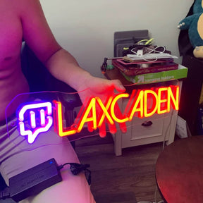 Twitch username neon sign