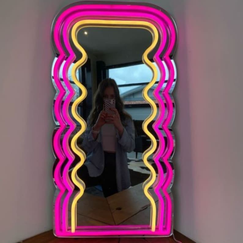 Wavy Mirror Neon Sign