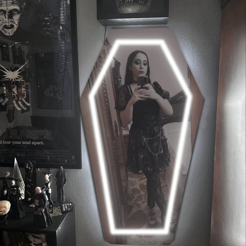 Coffin Mirror Neon Sign
