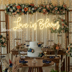 Love in bloom neon sign,Wedding Bridal Shower Neon Sign