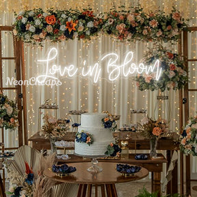 Love in bloom neon sign,Wedding Bridal Shower Neon Sign