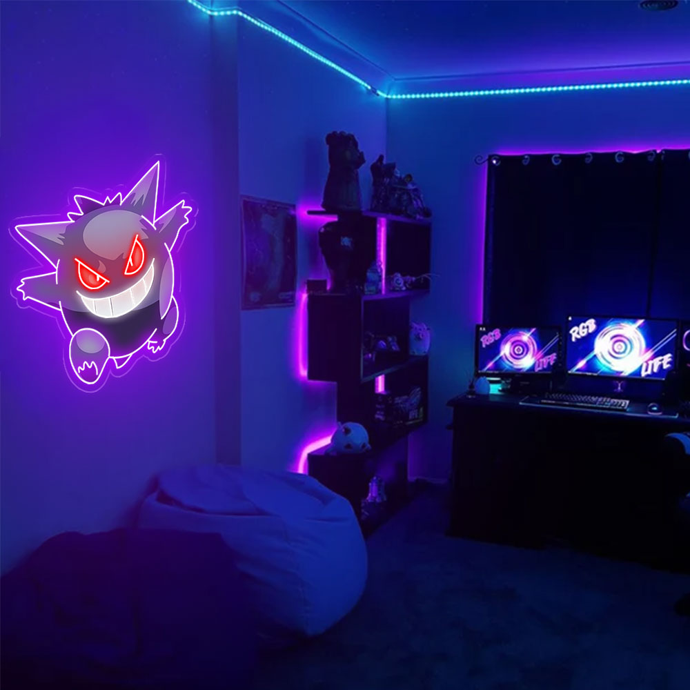 Gengar UV Design Neon Lights